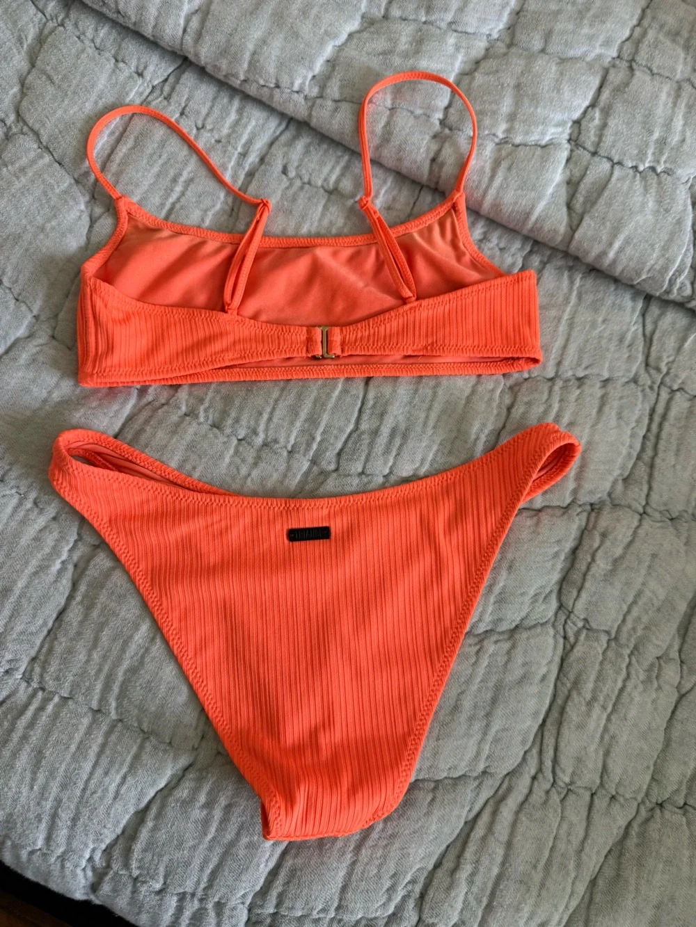 triangl swimwear Orange Ribbed Two-Piece Bikini